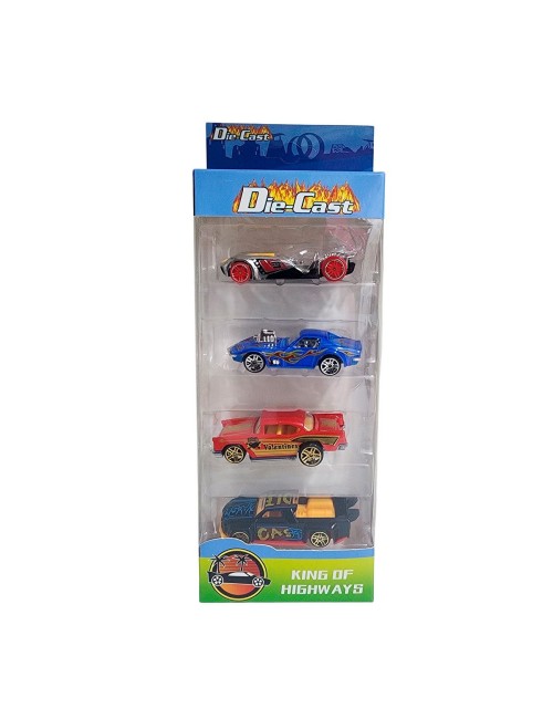 Carro Deportivo De Metal Coleccion X 4 Unidades