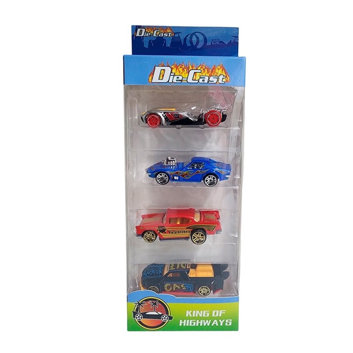 Carro Deportivo De Metal Coleccion X 4 Unidades