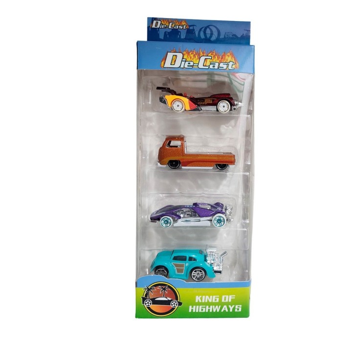 Carro Deportivo De Metal Coleccion X 4 Unidades