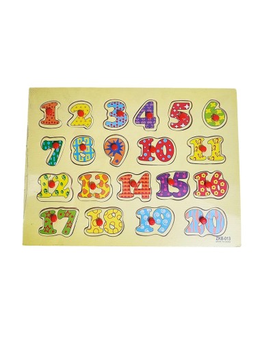 Juego De Mesa Encastre Madera Numeros Aprendizaje Niños