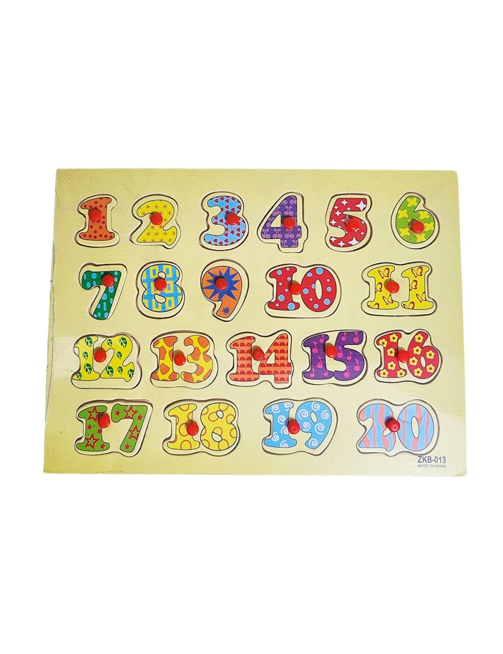 Juego De Mesa Encastre Madera Numeros Aprendizaje Niños