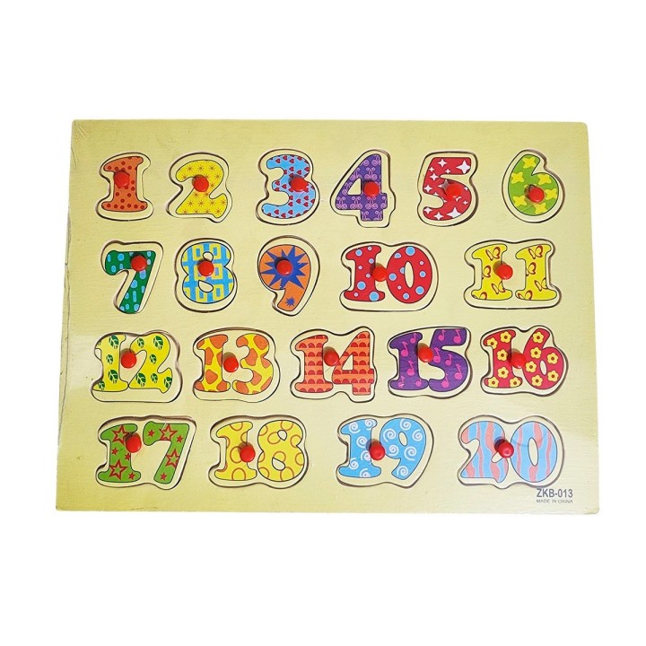 Juego De Mesa Encastre Madera Numeros Aprendizaje Niños