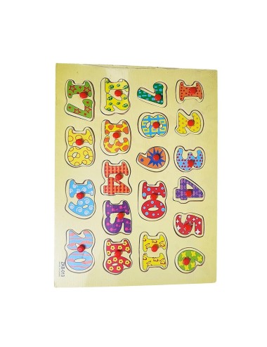 Juego De Mesa Encastre Madera Numeros Aprendizaje Niños