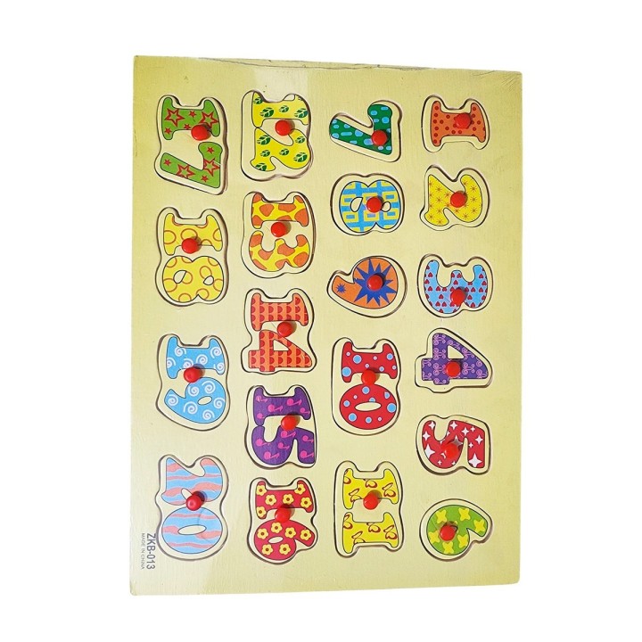 Juego De Mesa Encastre Madera Numeros Aprendizaje Niños