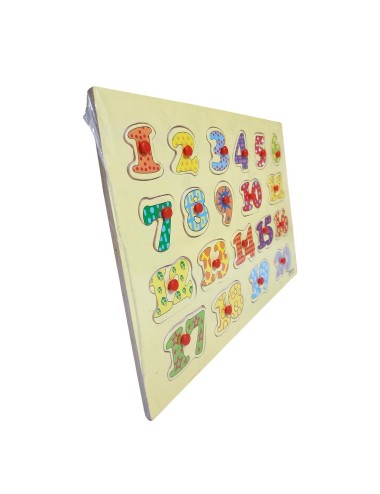 Juego De Mesa Encastre Madera Numeros Aprendizaje Niños