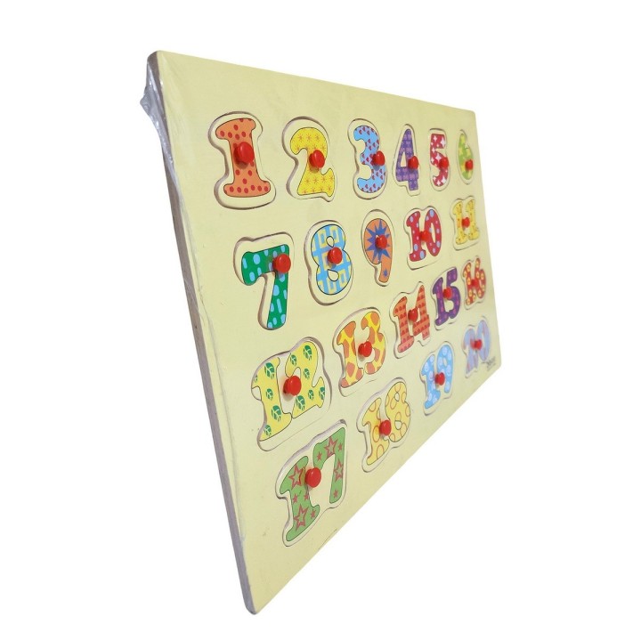 Juego De Mesa Encastre Madera Numeros Aprendizaje Niños