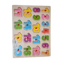 Juego De Mesa Encastre Madera Numeros Aprendizaje Niños