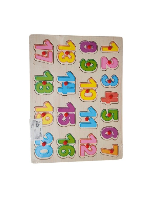 Juego De Mesa Encastre Madera Numeros Aprendizaje Niños