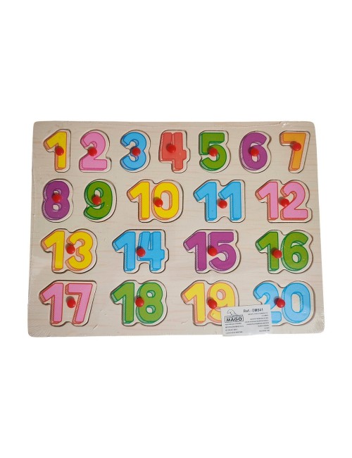 Juego De Mesa Encastre Madera Numeros Aprendizaje Niños