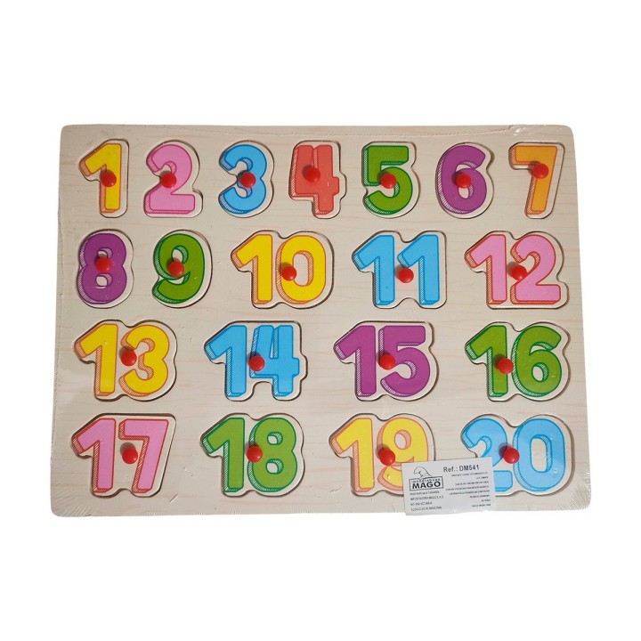 Juego De Mesa Encastre Madera Numeros Aprendizaje Niños