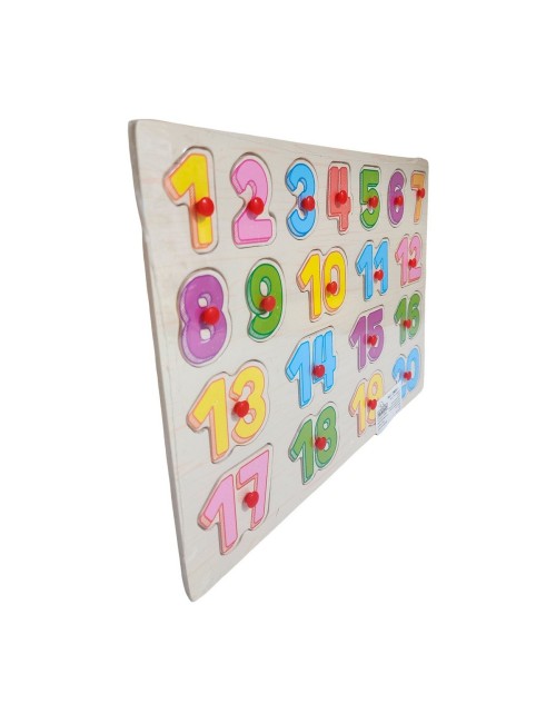 Juego De Mesa Encastre Madera Numeros Aprendizaje Niños