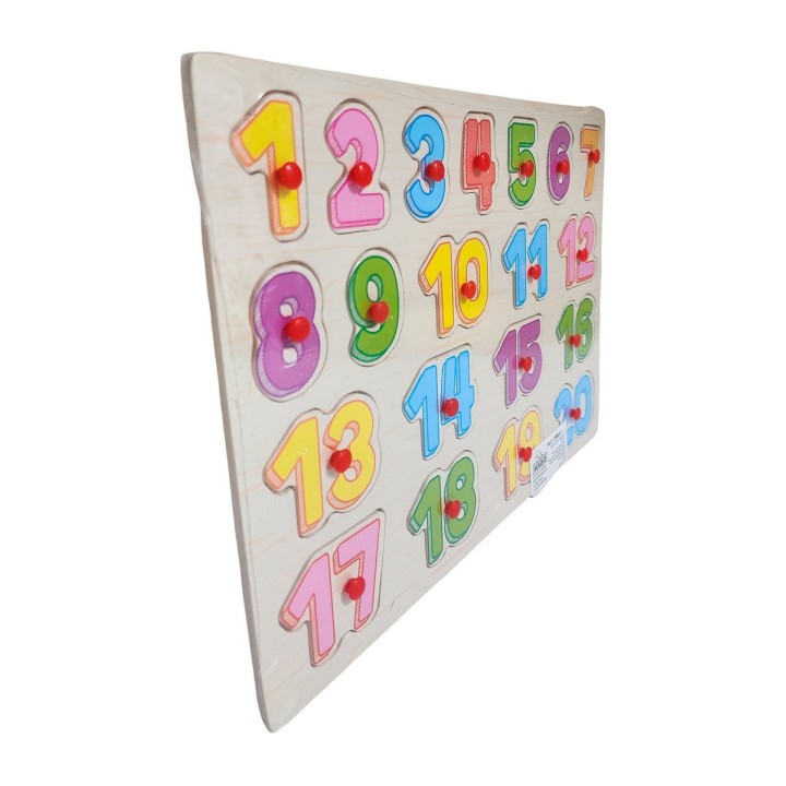 Juego De Mesa Encastre Madera Numeros Aprendizaje Niños