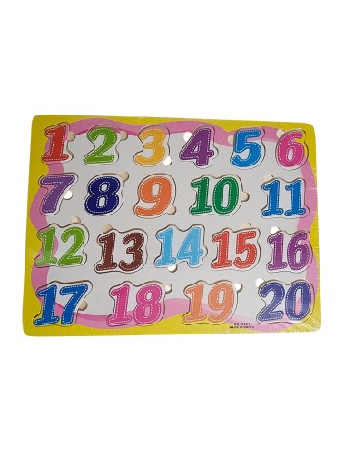 Juego De Mesa Encastre Madera Numeros Aprendizaje Niños