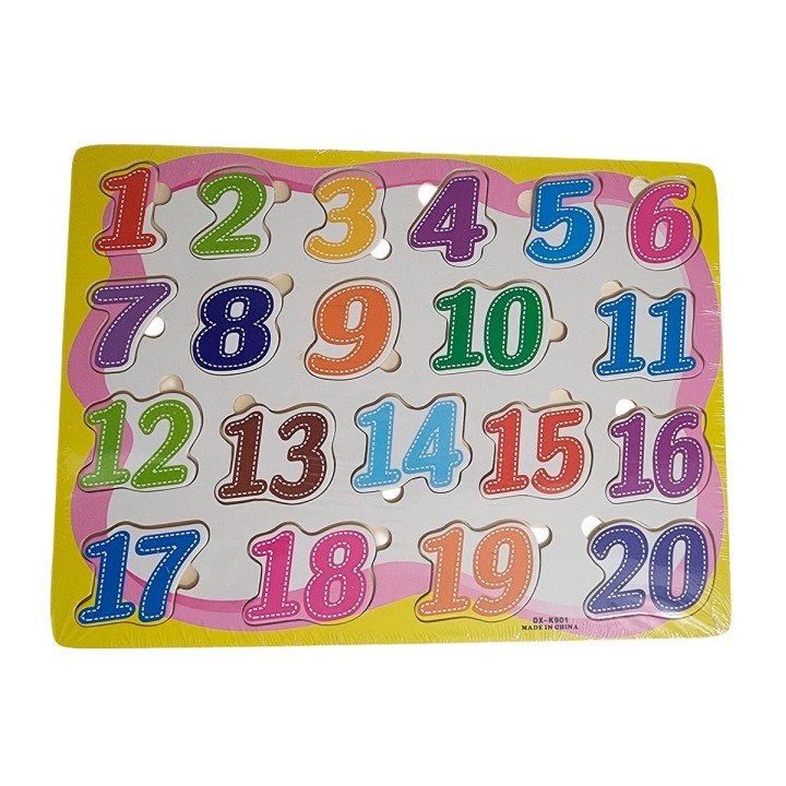 Juego De Mesa Encastre Madera Numeros Aprendizaje Niños