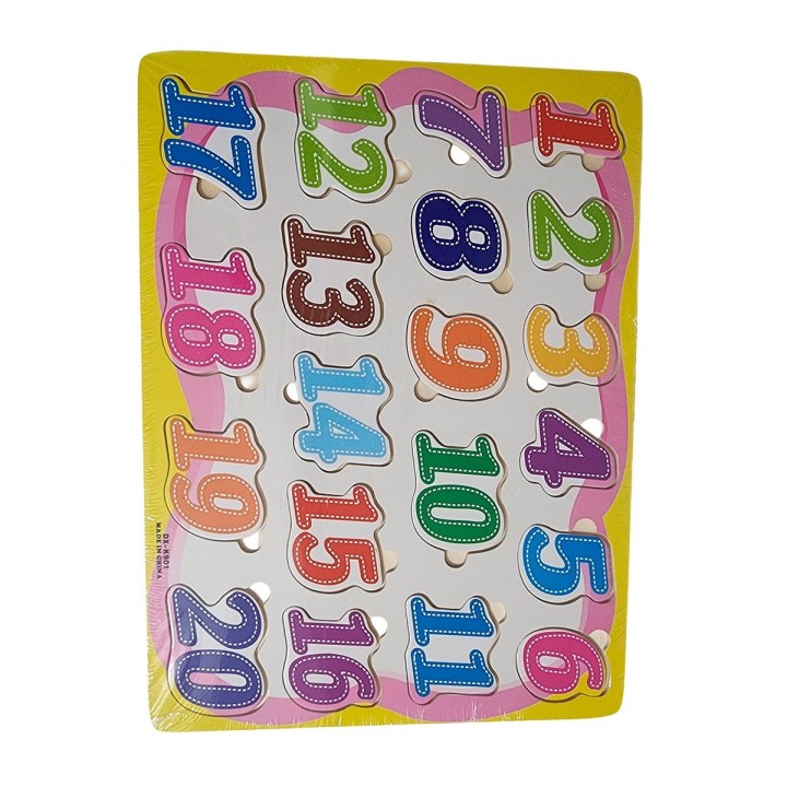 Juego De Mesa Encastre Madera Numeros Aprendizaje Niños