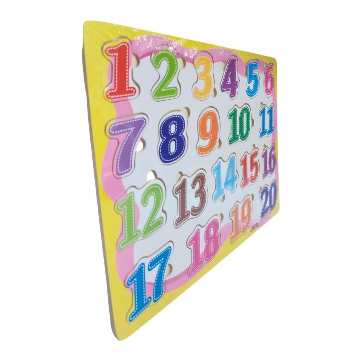 Juego De Mesa Encastre Madera Numeros Aprendizaje Niños