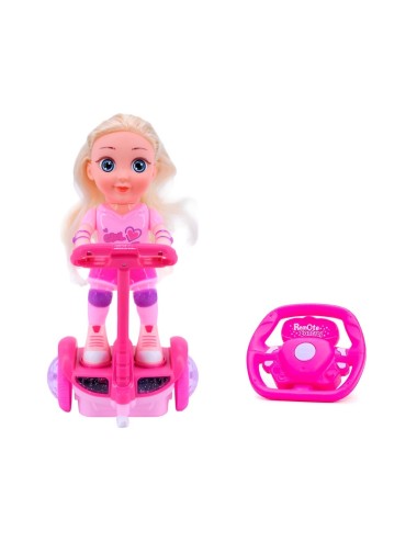 Muñeca Scooter Luces Control Remoto Juguete Niñas + Baterias