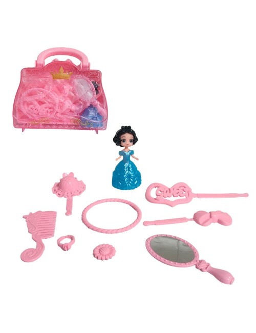 Muñeca Princesa Con Accesorios De Belleza + Estuche