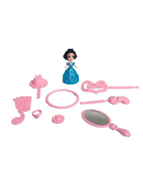 Muñeca Princesa Con Accesorios De Belleza + Estuche