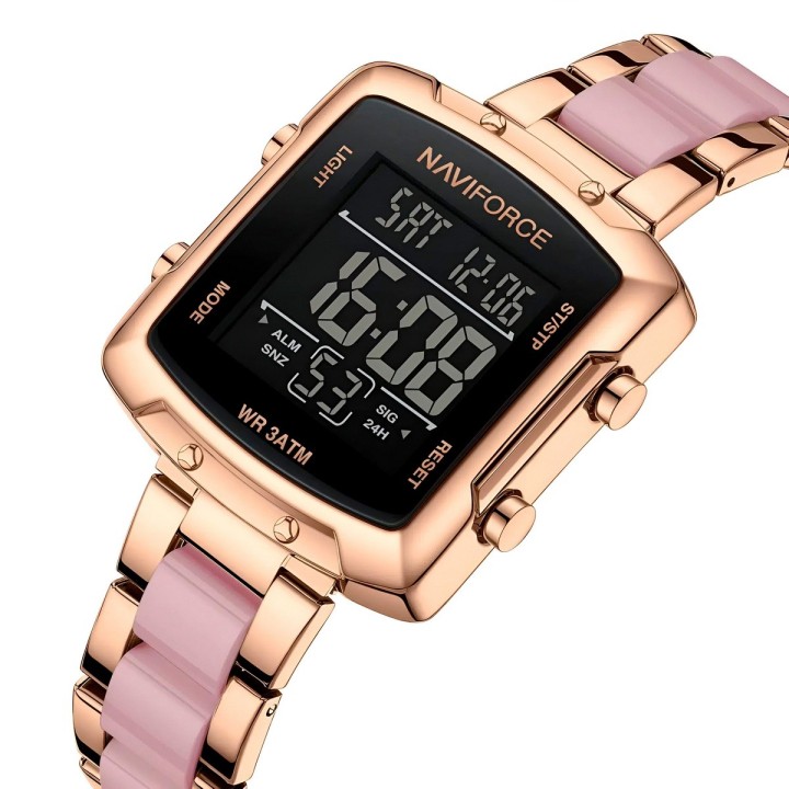 Reloj Naviforce Original Nf5057 Digital Mujer + Estuche