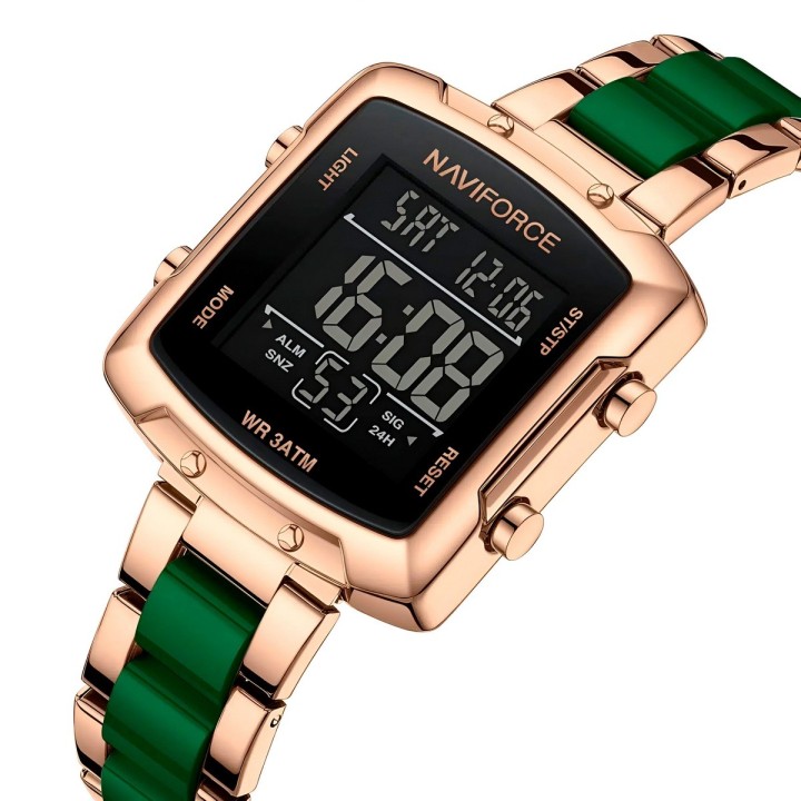 Reloj Naviforce Original Nf5057 Digital Mujer + Estuche
