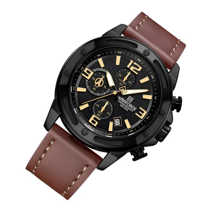 Reloj Naviforce Original Nf8074 Analogo Hombre + Estuche