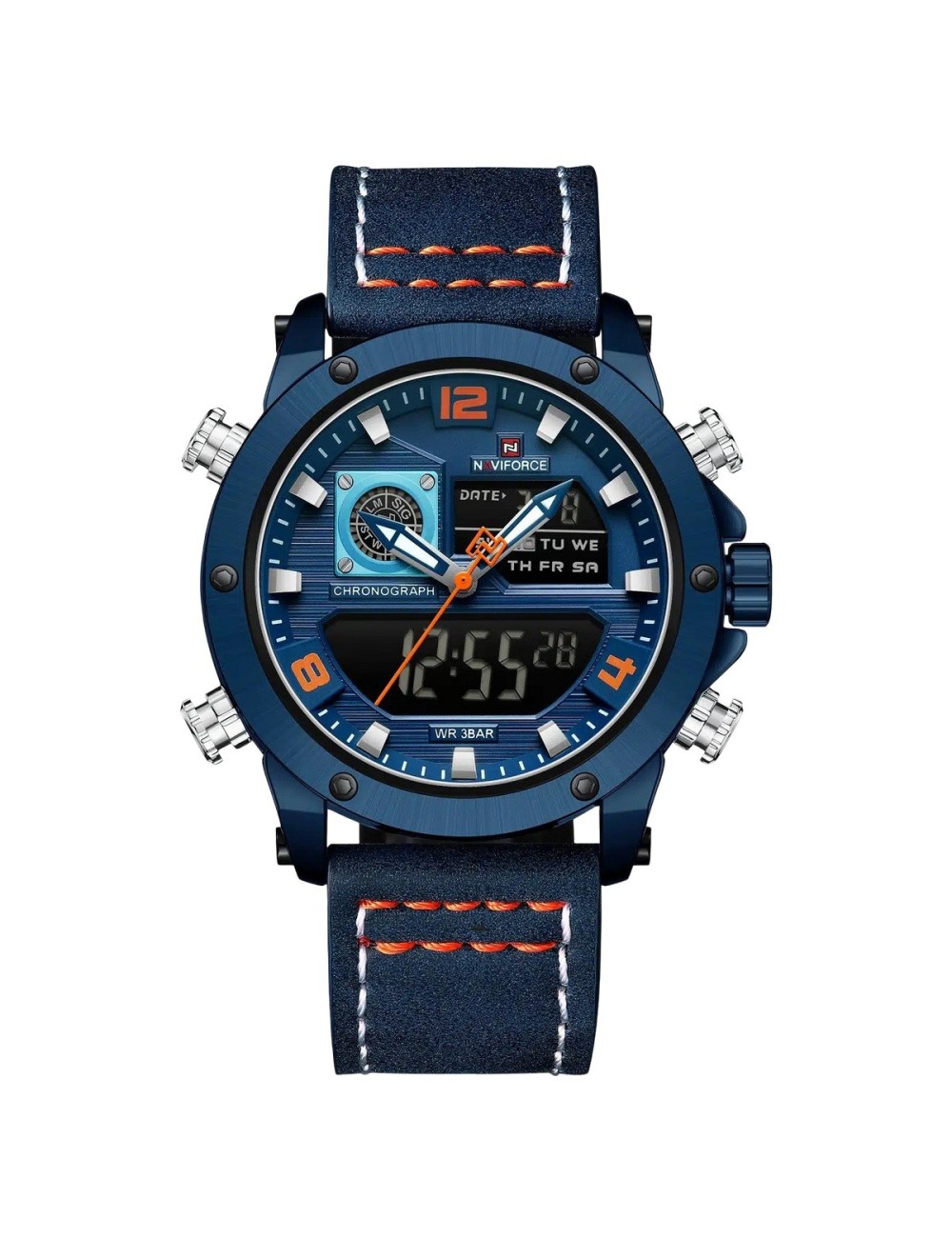 Reloj Naviforce Original Nf9236 Digital Hombre + Estuche