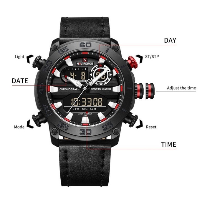 Reloj Naviforce Original Nf9235 Analogo Hombre + Estuche