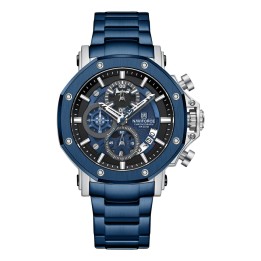 Reloj Naviforce Casual Nf8065 Crono Hombre Acero + Estuche