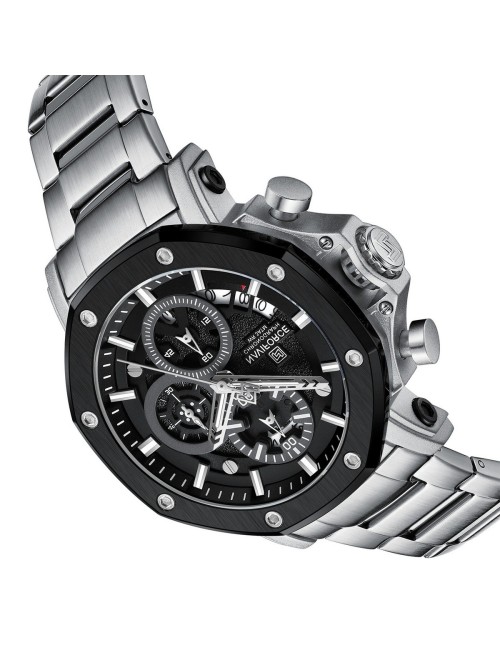Reloj Naviforce Casual Nf8065 Crono Hombre Acero + Estuche