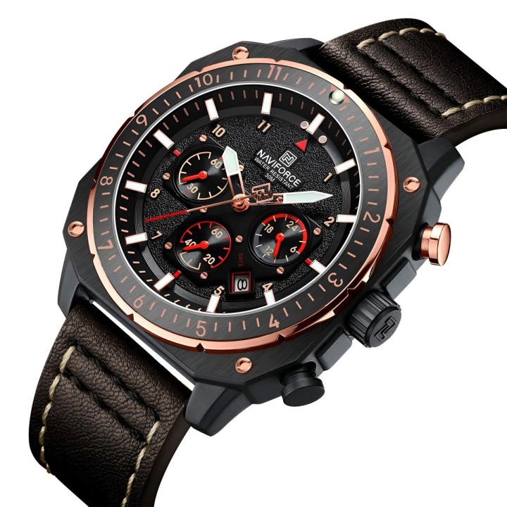 Reloj Naviforce Original Nf8057 Analogo Hombre + Estuche