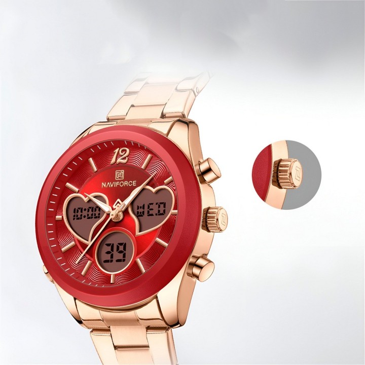 Reloj Naviforce Original Nf5045 Digital Mujer + Estuche