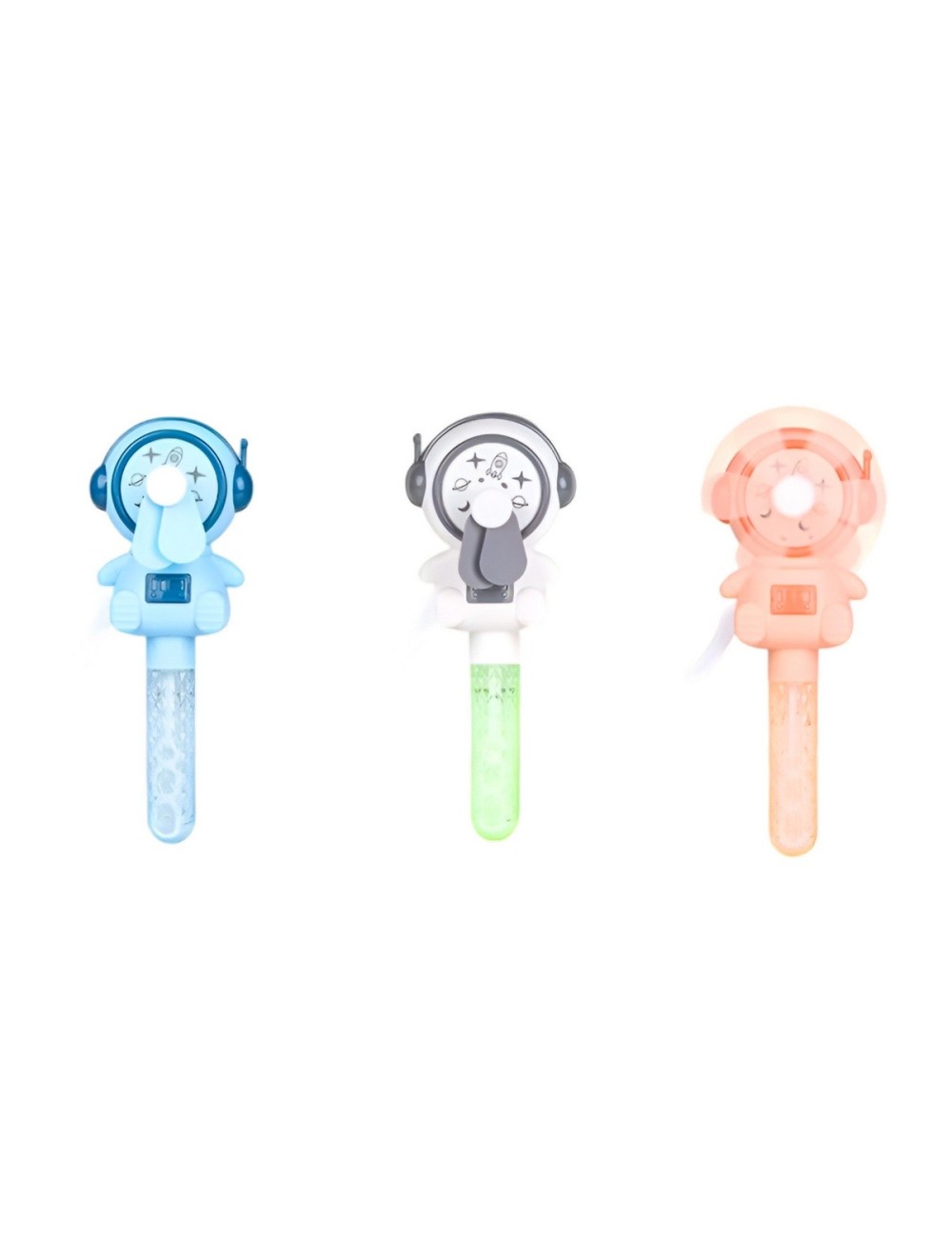 Burbujero Astronauta Ventilador Portatil Set X 3 Unidades