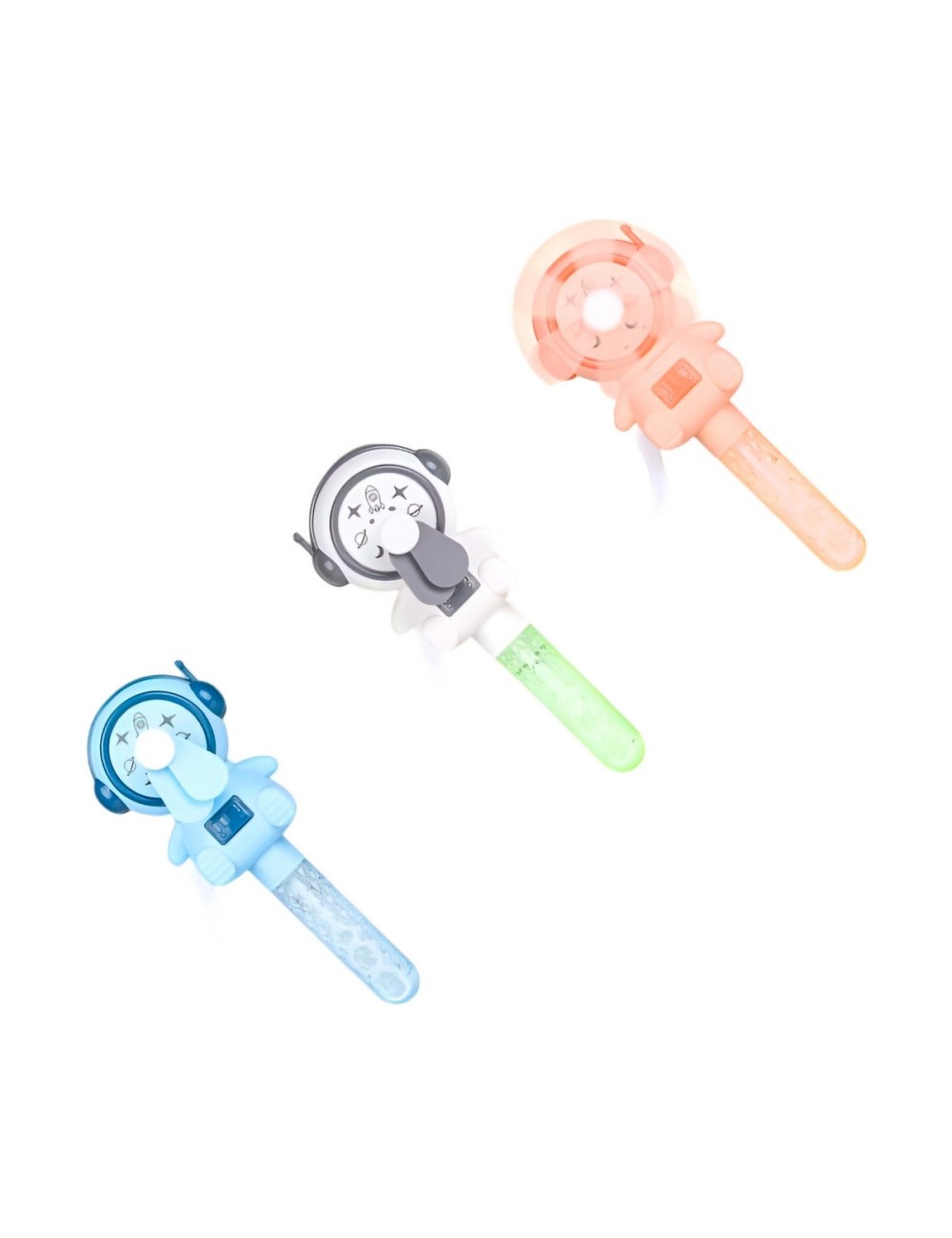 Burbujero Astronauta Ventilador Portatil Set X 3 Unidades