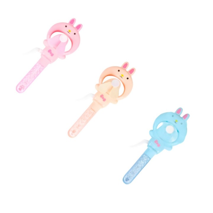 Burbujero Conejo Ventilador Portatil Set X 3 Unidades
