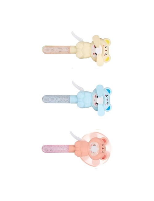 Burbujero Muñeca Oso Ventilador Portatil Set X 3 Unidades