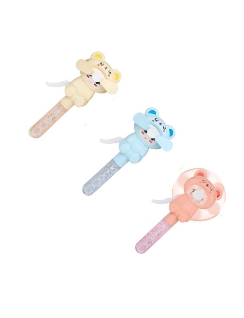Burbujero Muñeca Oso Ventilador Portatil Set X 3 Unidades