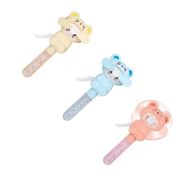 Burbujero Muñeca Oso Ventilador Portatil Set X 3 Unidades
