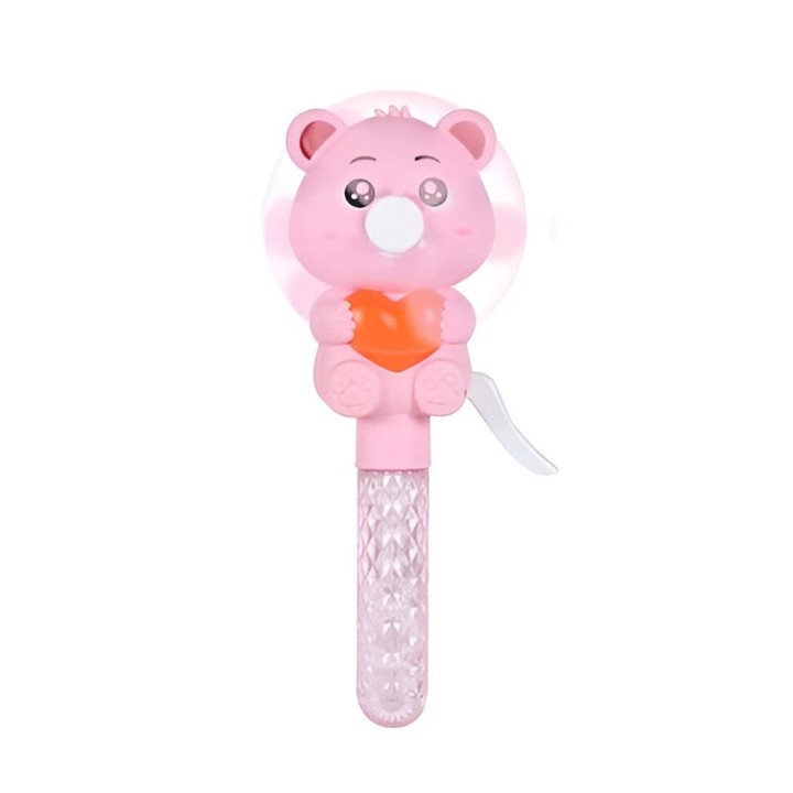Burbujero Oso Corazon Ventilador Portatil Set X 3 Unidades