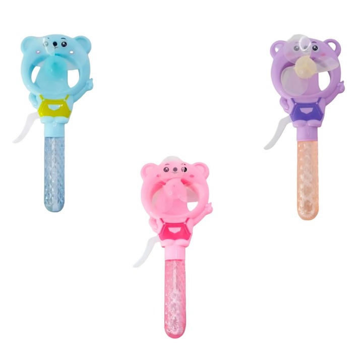 Burbujero Oso Osito Ventilador Portatil Set X 3 Unidades