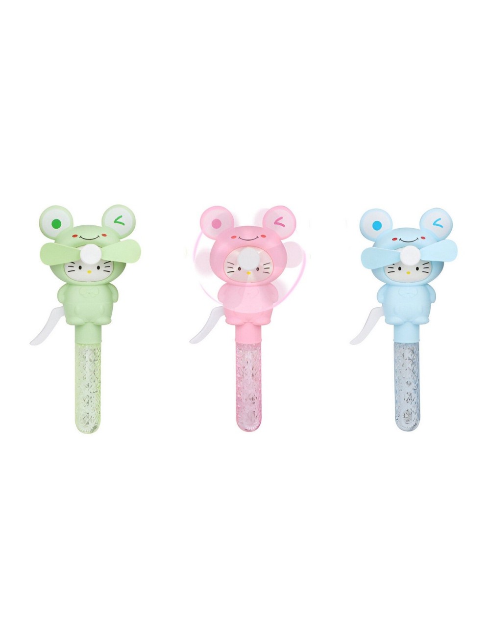 Burbujero Rana Ranita Ventilador Portatil Set X 3 Unidades