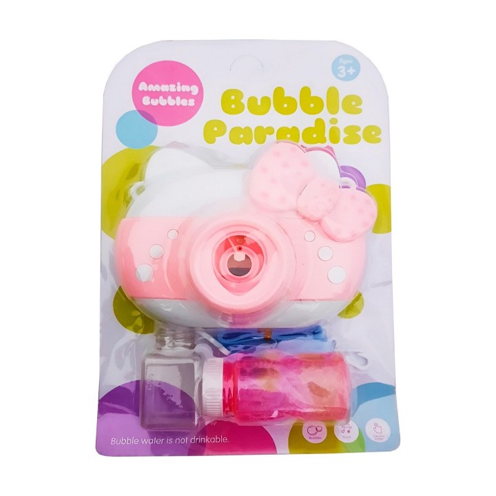 Camara Gata Burbujera Niñas + Liquido Burbujero