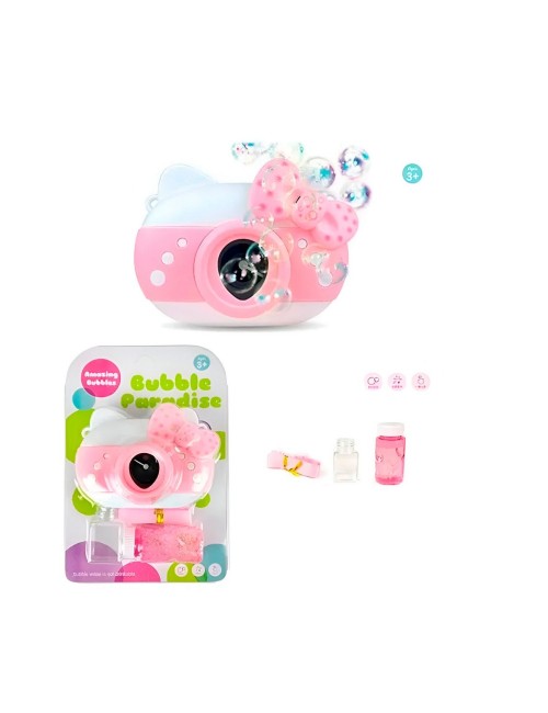 Camara Gata Burbujera Niñas + Liquido Burbujero