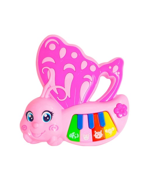 Piano Musical Mariposa Bebe Aprendizaje Didactico + Bateria