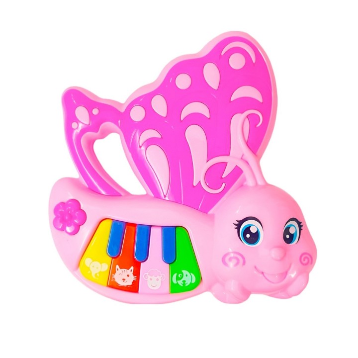 Piano Musical Mariposa Bebe Aprendizaje Didactico + Bateria