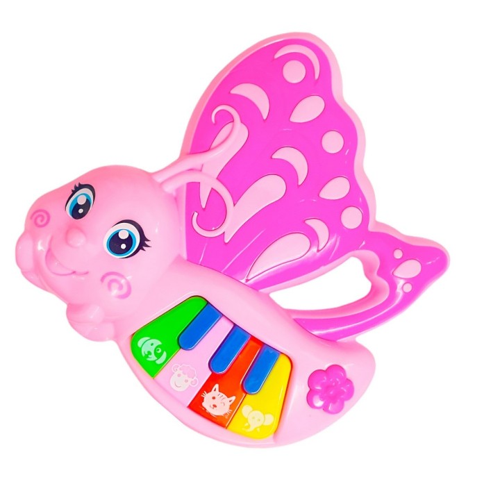 Piano Musical Mariposa Bebe Aprendizaje Didactico + Bateria