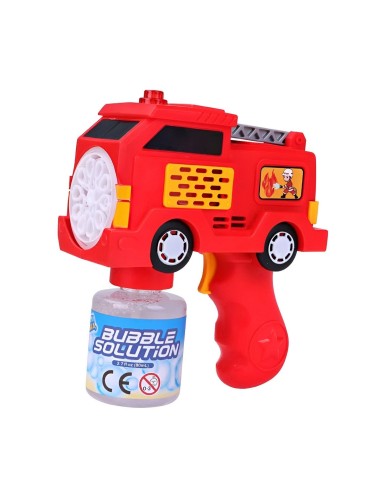 Pistola Burbujero Camion Bomberos + Liquido Burbujas