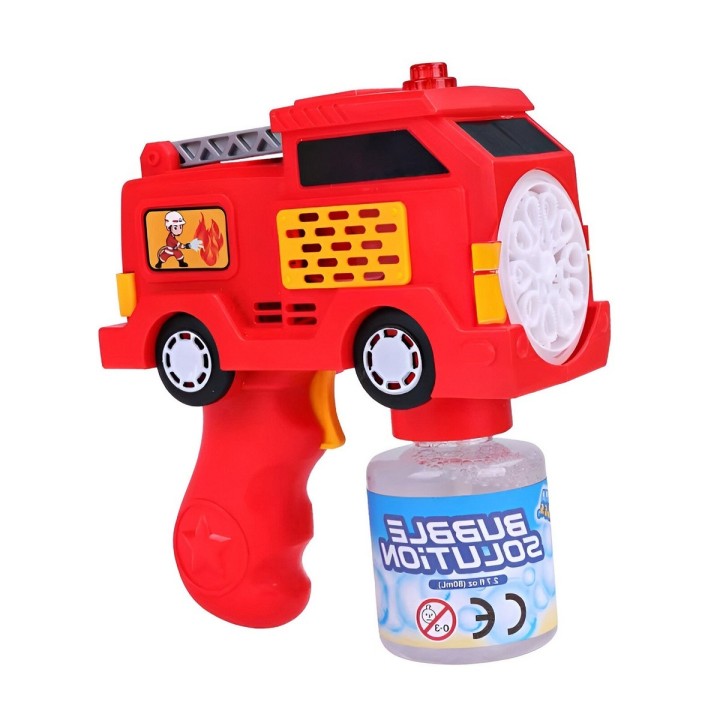 Pistola Burbujero Camion Bomberos + Liquido Burbujas