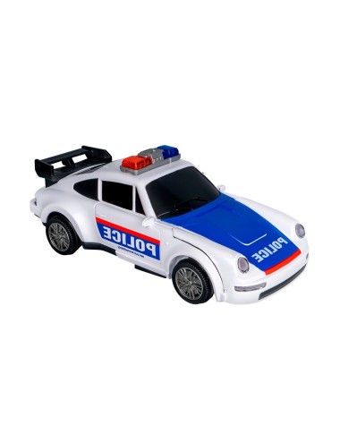 Robot Carro Policia Transformers Juguete Luces + Bateria