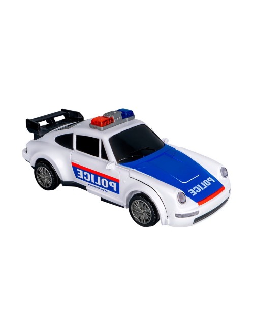 Robot Carro Policia Transformers Juguete Luces + Bateria